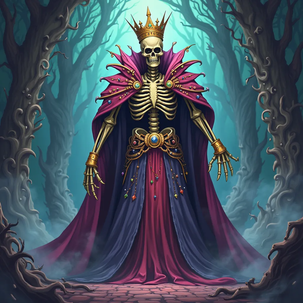 Skeleton King cartoon 