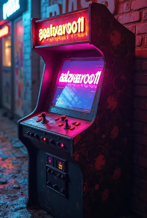 Arcade machine with the name aaalvaaroo11 on the screen