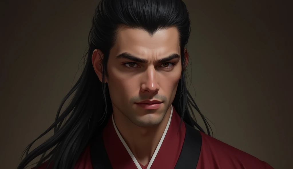 Real people

Age: Late 20s

Appearance: Tall and well-groomed, with a chiseled jawline and intense dark eyes. His neatly tied long black hair and crisp scholar’s robes in dark red and black show his high-ranking position.

