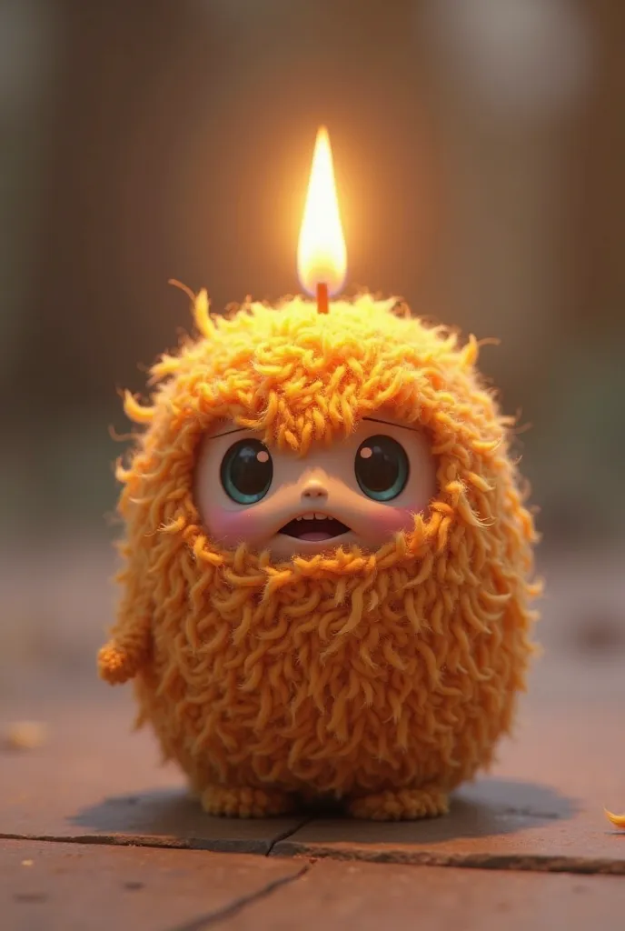 no, like ball shape yarn candle and it is animated also it has a face of sigma 