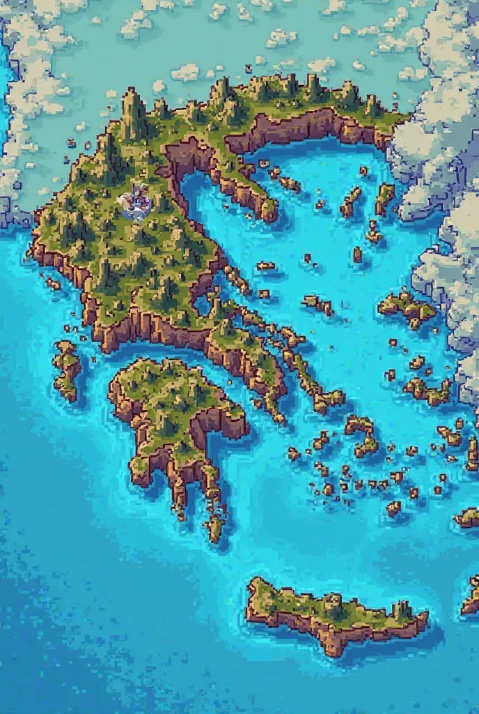 A pixel map of greece 