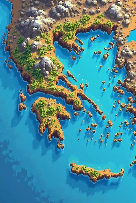 A pixel map of greece 