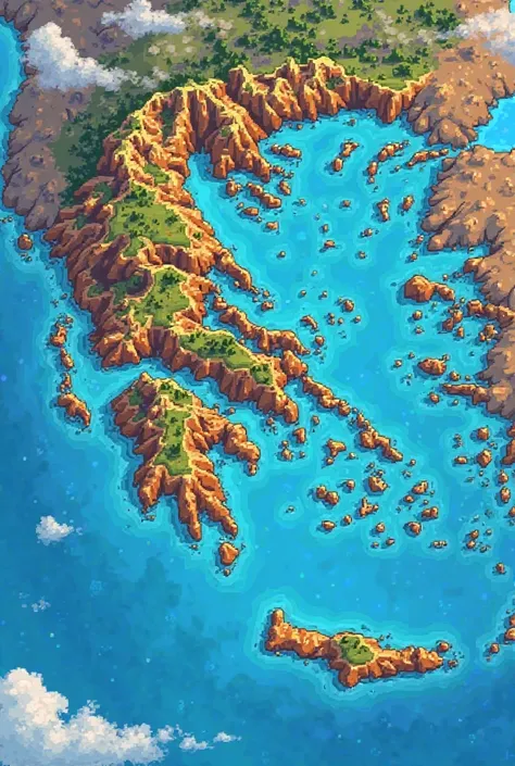 A pixel map of greece 