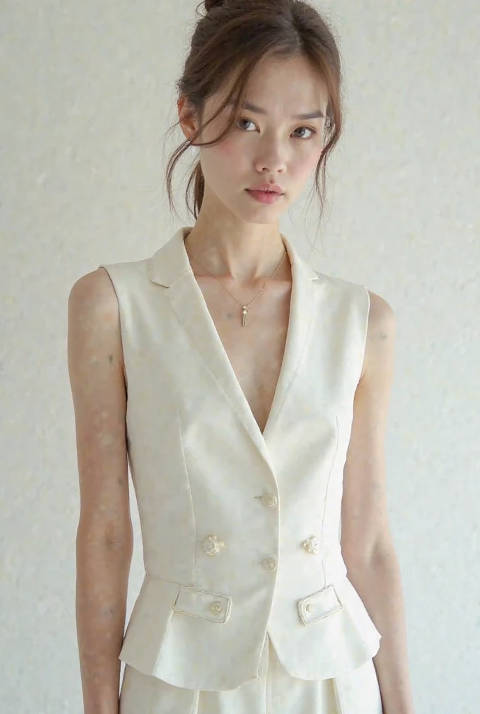 Porcelain wedding suit vest
