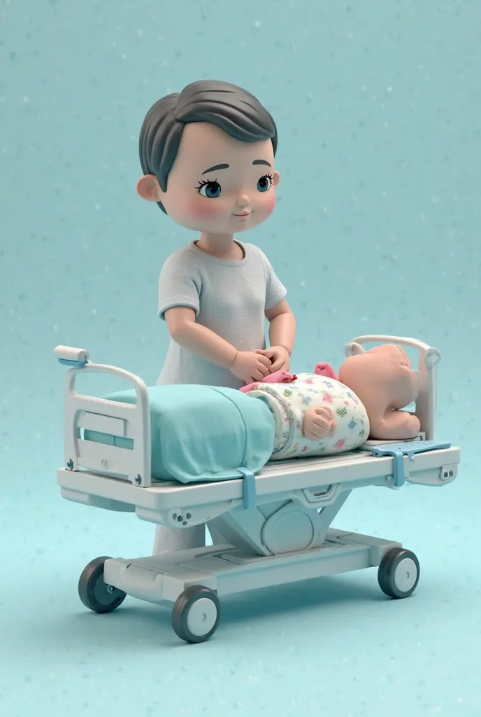 a 3D model of a physical restraint device used in hospitals to safely secure ren during medical procedures, or a hospital-themed playset (like a toy model) designed for ren with  and nurse in 
Look like real 
