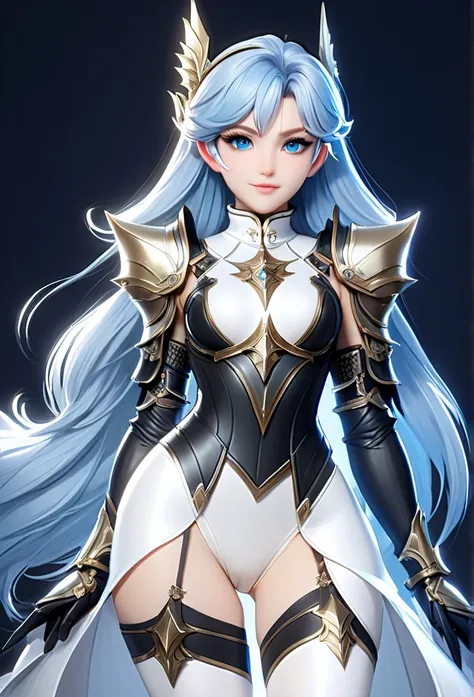 (( highest quality )), (( masterpiece )), ((  outfit)), (Alone),  a girl, ((with non-straight line)), (( leather enchantment : 1.2)),  perfect face , ((azur lane)), (( dressed in a long armored skirt : 1.2)), (( Paladin armor )), (( tight white leotard wit...