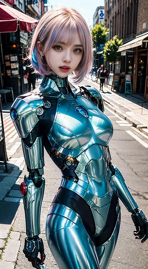 a woman in a futuristic suit with a sword and armor, beutiful girl cyborg, beutiful white girl cyborg, cyborg girl, cyborg - girl, girl in mecha cyber armor, cute cyborg girl, perfect anime cyborg woman, perfect android girl, female cyborg, perfect cyborg ...