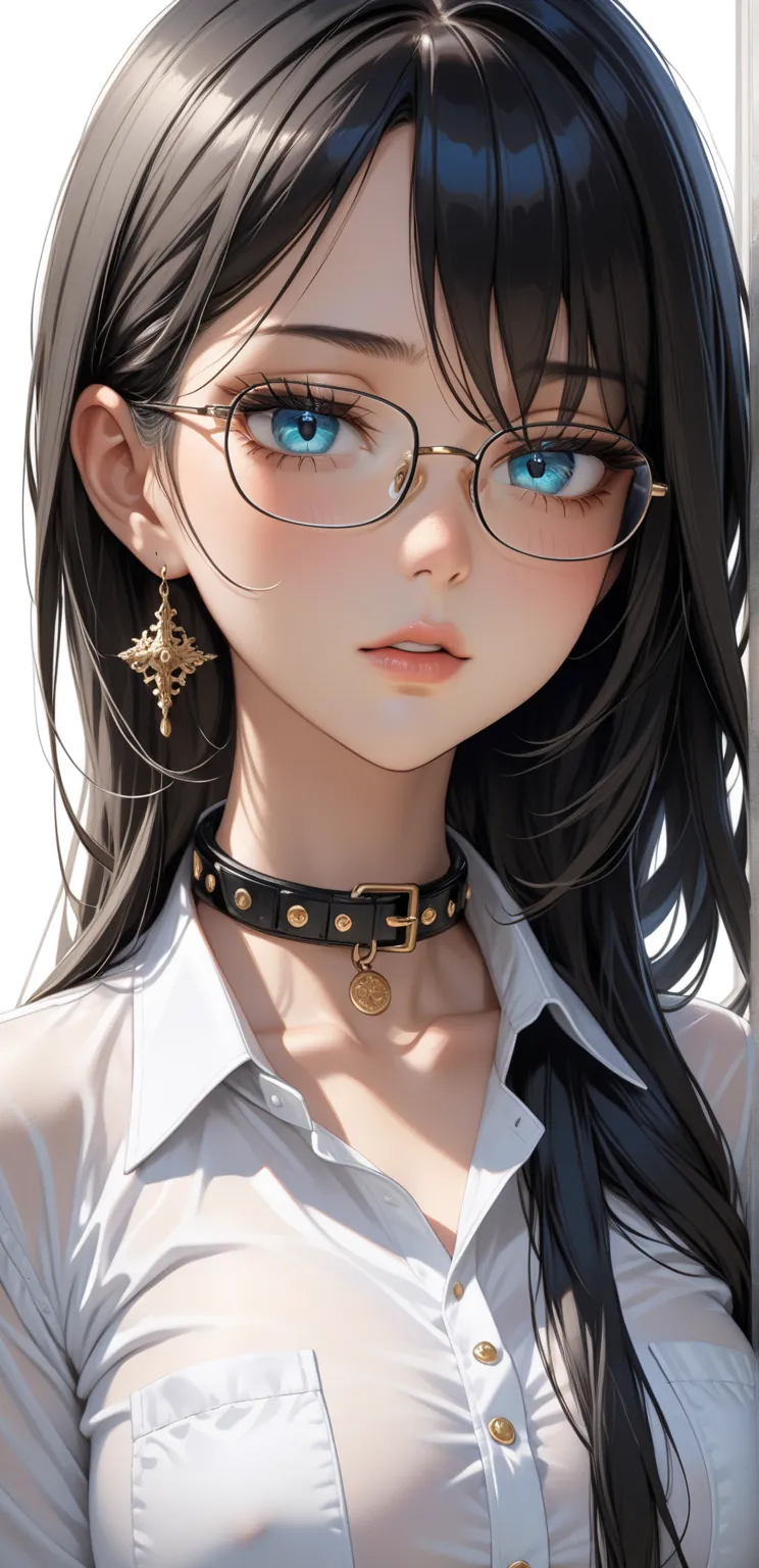 upper body, Random Sexy pose , ((Ultra detailing)), ((very aesthetic, best quality, ultra detailed)), intricate details, 1girl, ((long hair, Black hair, massy hair,)), ((Blue eyes)), ((Detailed eyes)), ((Beautifull eyes)), ((prefect eyes)), ((Ultra detaili...