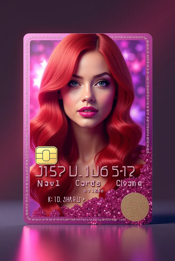 Create an American credit card based on the character Sharpay Evans from the movie High School Music