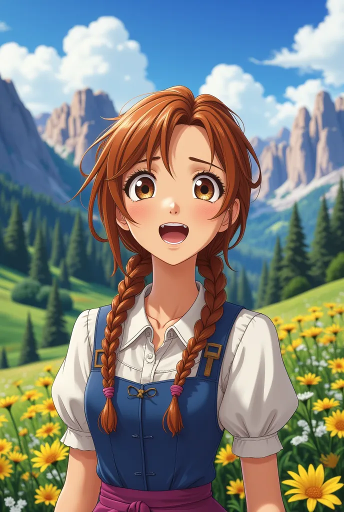 Heidi, the girl from the Alps in the anime