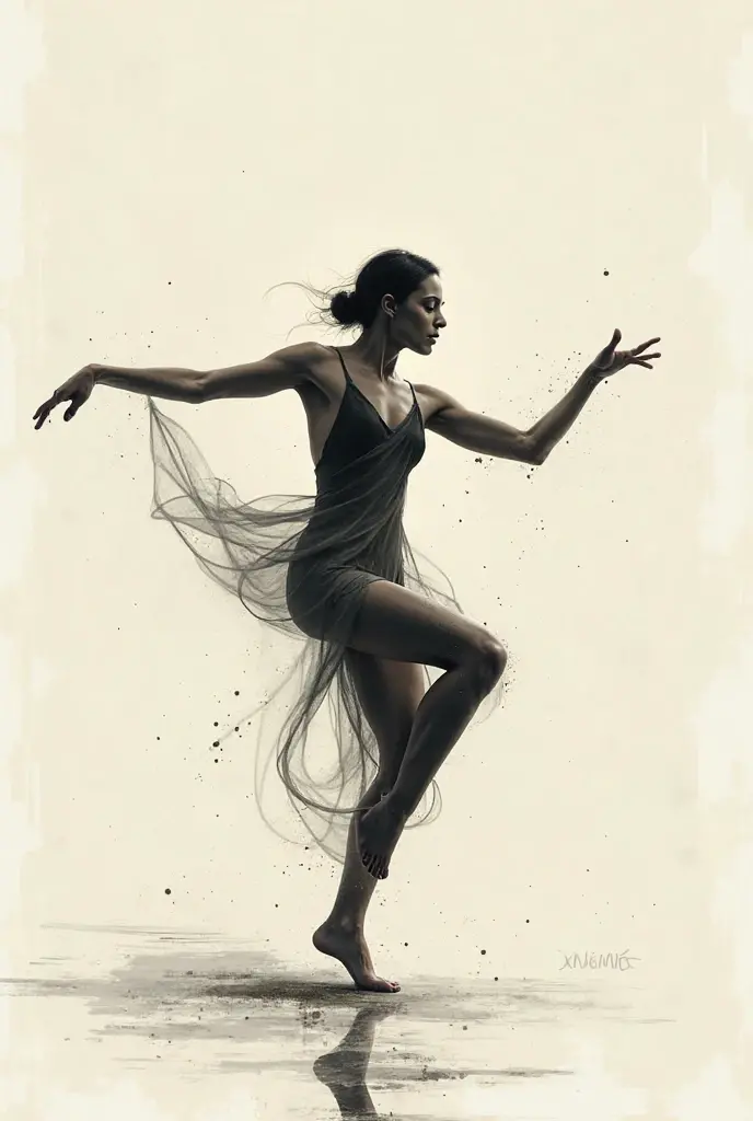 Drawing of a contemporary dancer 