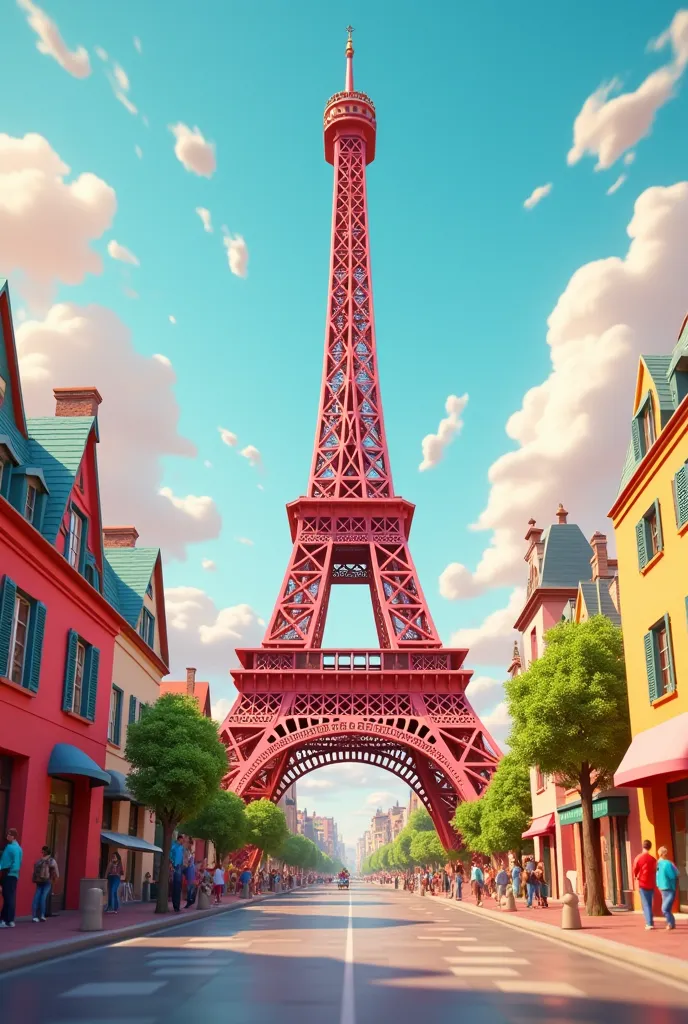 effeil tower cartoon 3D