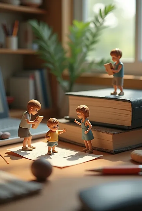 Tiny people on everyday objects
