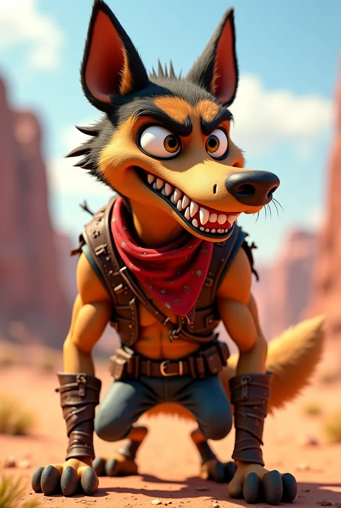 Animated image of a bandit dog 
