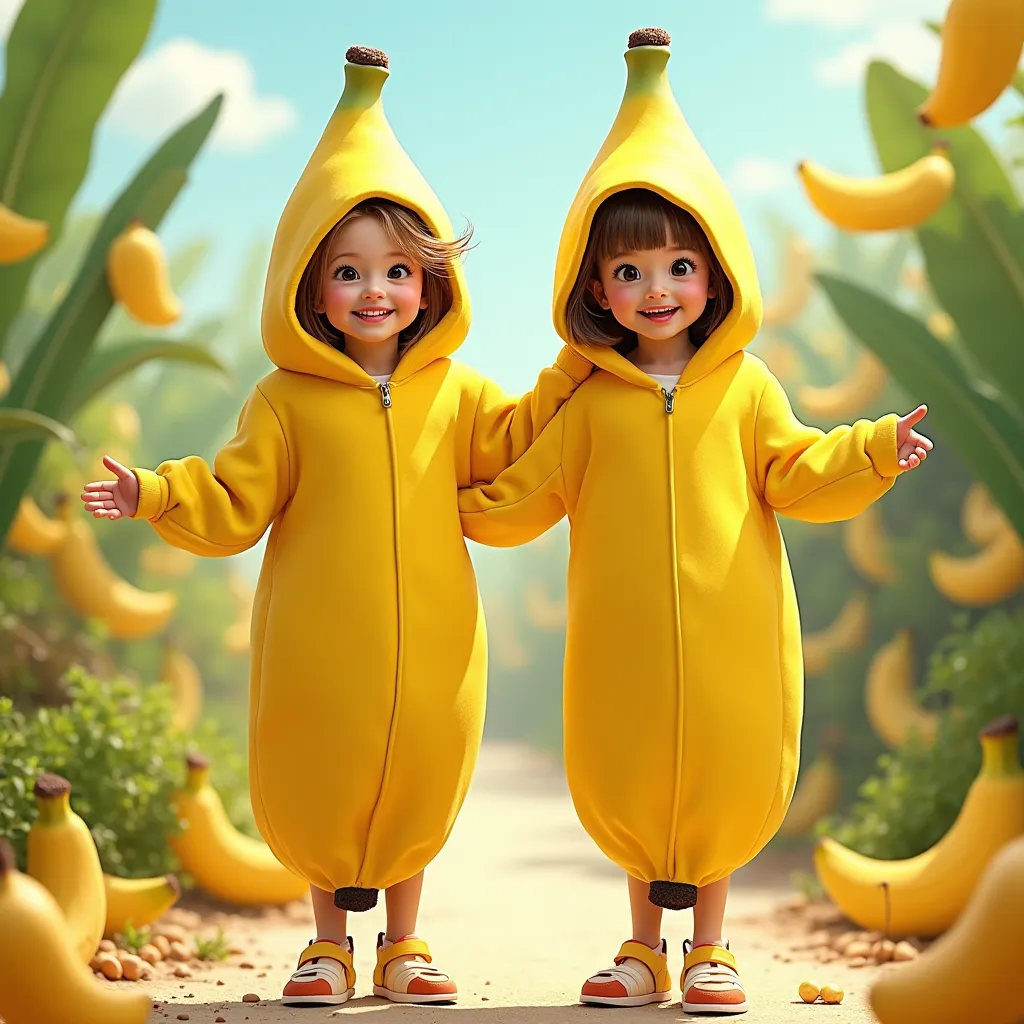 I want two girls dressed as bananas.