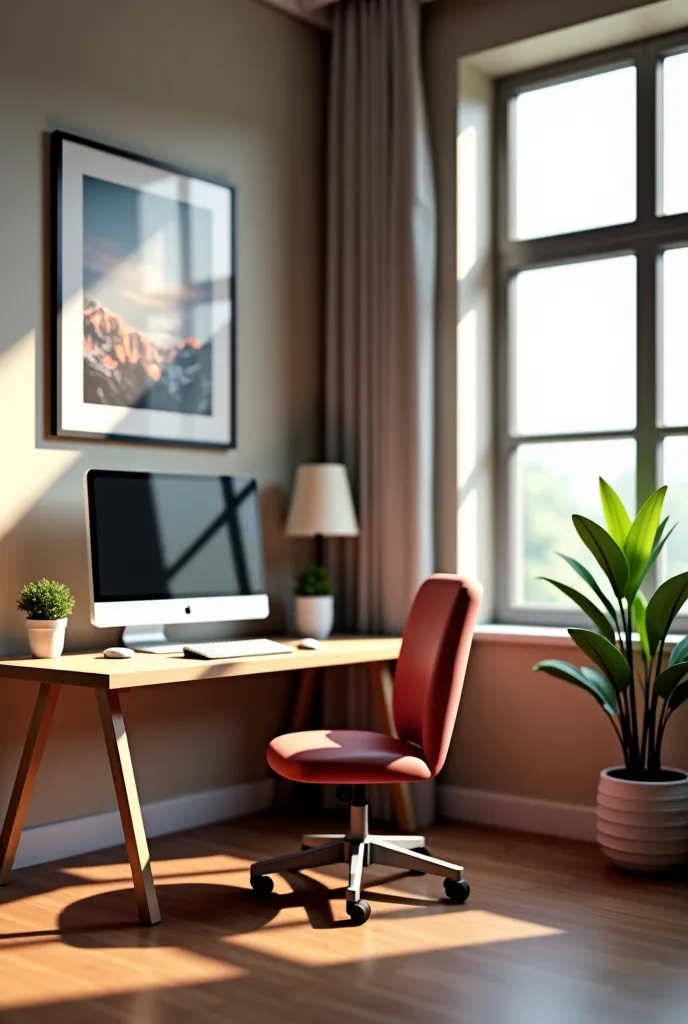 there is a desk with a computer on it in a room, rendered in 3 dsmax, render in vray, rendered in unreal engine 3d, 3 d finalrender, 3d finalrender, in style of 3d render, detailed 3d render, detailed 3 d render, rendered in unreal engine 3, 3ds max render...