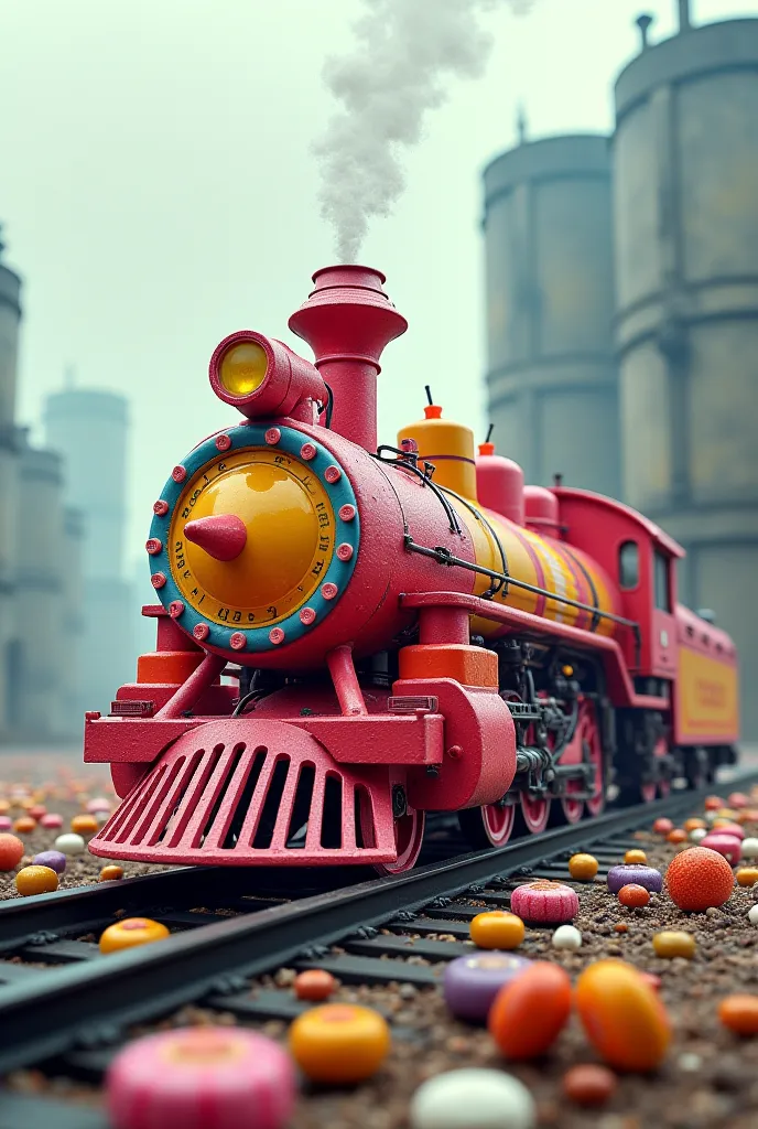 Candy with a Soviet locomotive