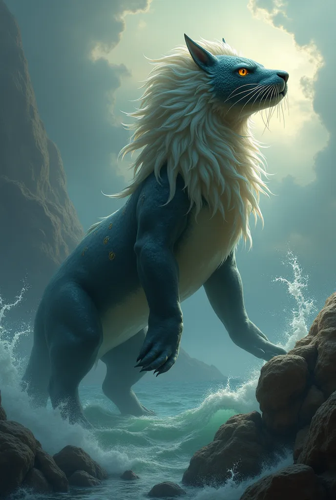 Seal portrayed as a chimera 