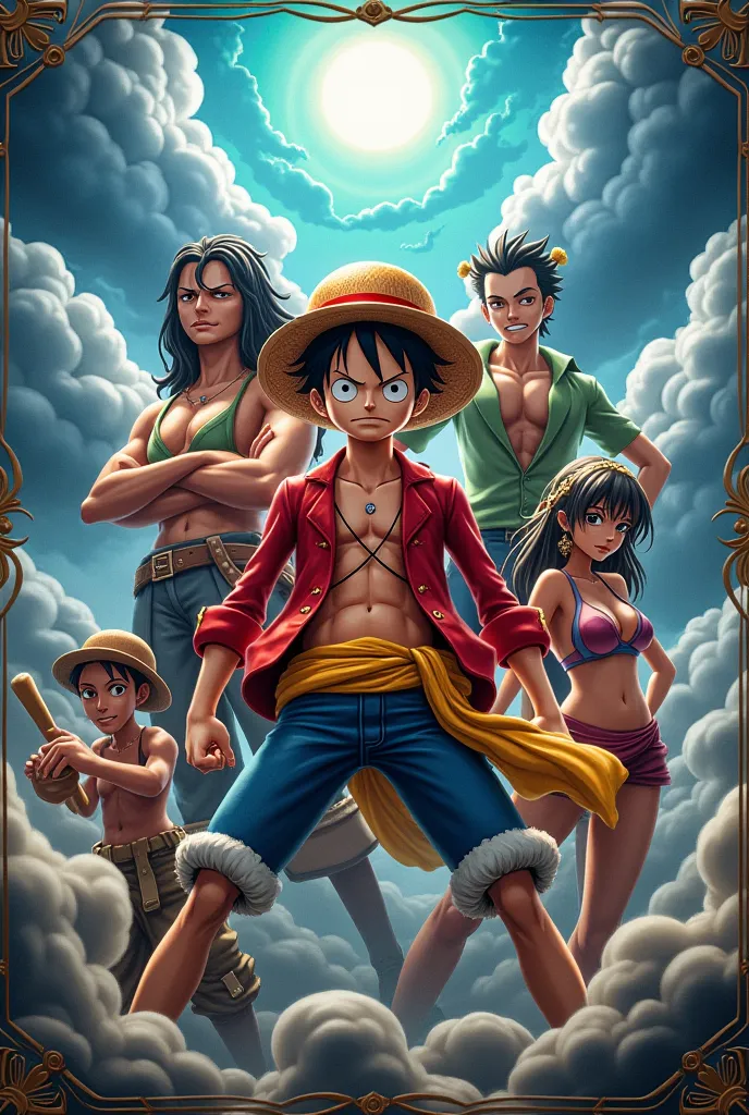 One piece 3D in an exclusive fantasy card for collection