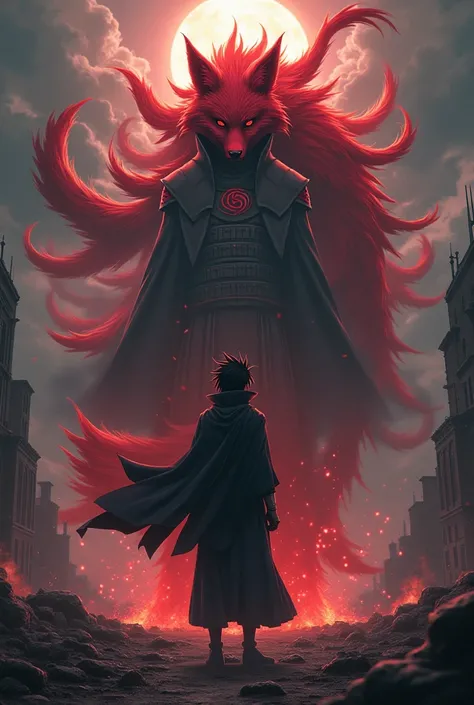 Sasuke Uchiha with Kurama and Madara