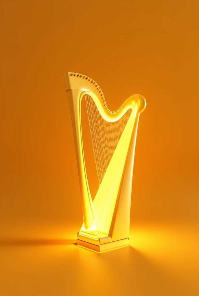 Ok make me a golden silhouette of a plain harp