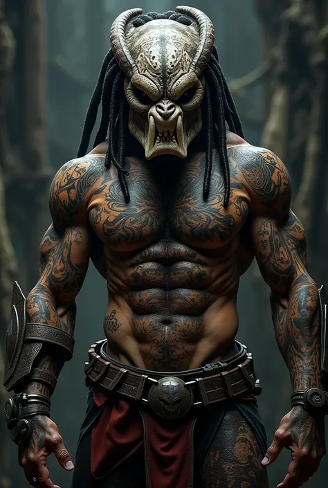 Angry predator chest tattoos 