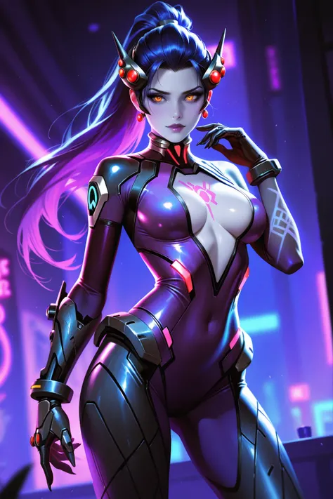 widowmaker, overwatch, stripper, bodypaint, nude