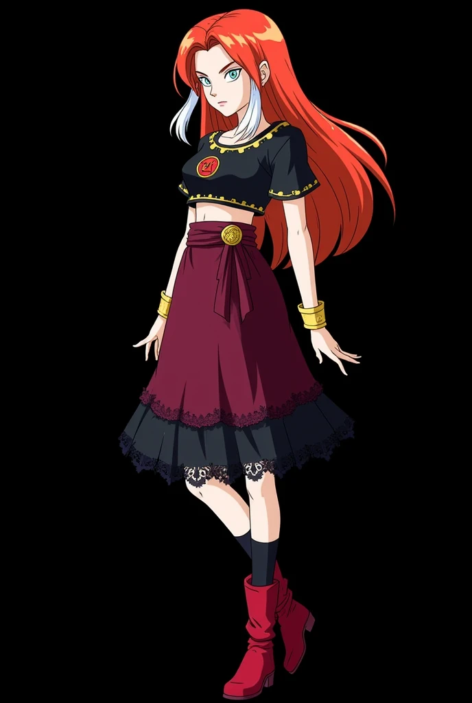  female character from the Dragon Ball Classic universe with the traits of Akira Toryama and made by the studio TOEI ANIMATION.                                                             Age: s
Race: human (with ancient magical lineage)
 Aparência:
 Hair:...