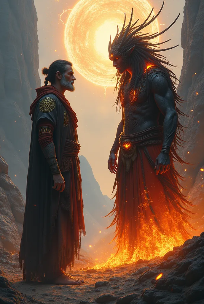 Ghaan lvl13 human shaman talking with hellfire chief of clan fenix