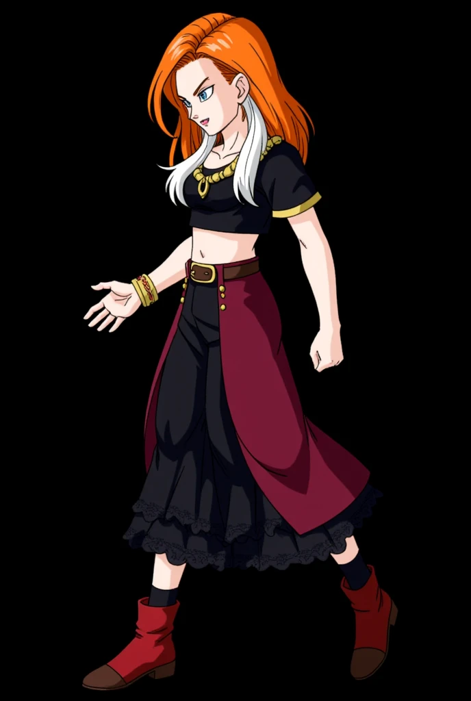    from the Dragon Ball Classic universe with the traits of Akira Toryama and made by the studio TOEI ANIMATION.                                                             Age: s
Race: human (with ancient magical lineage)
 Aparência:
 Hair: long, flaming,...