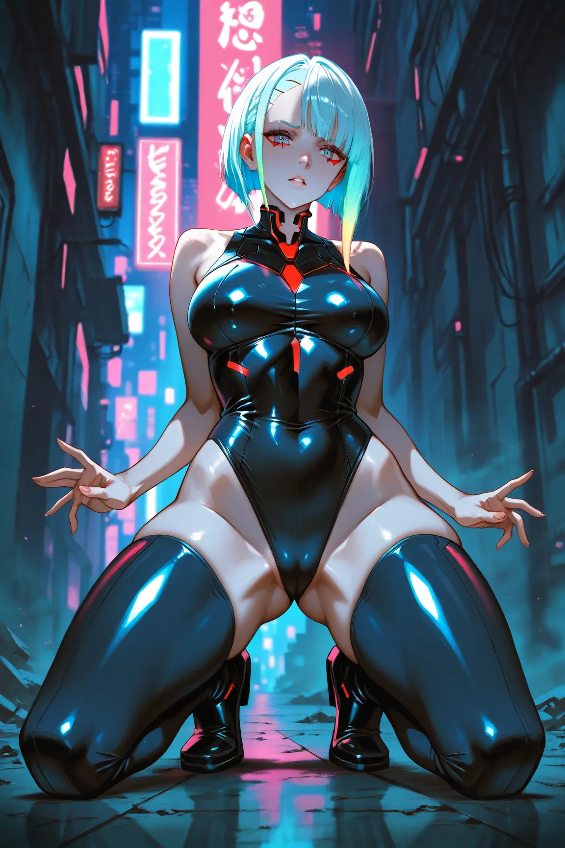 lucy, cyberpunk edgerunners, spreading pussy