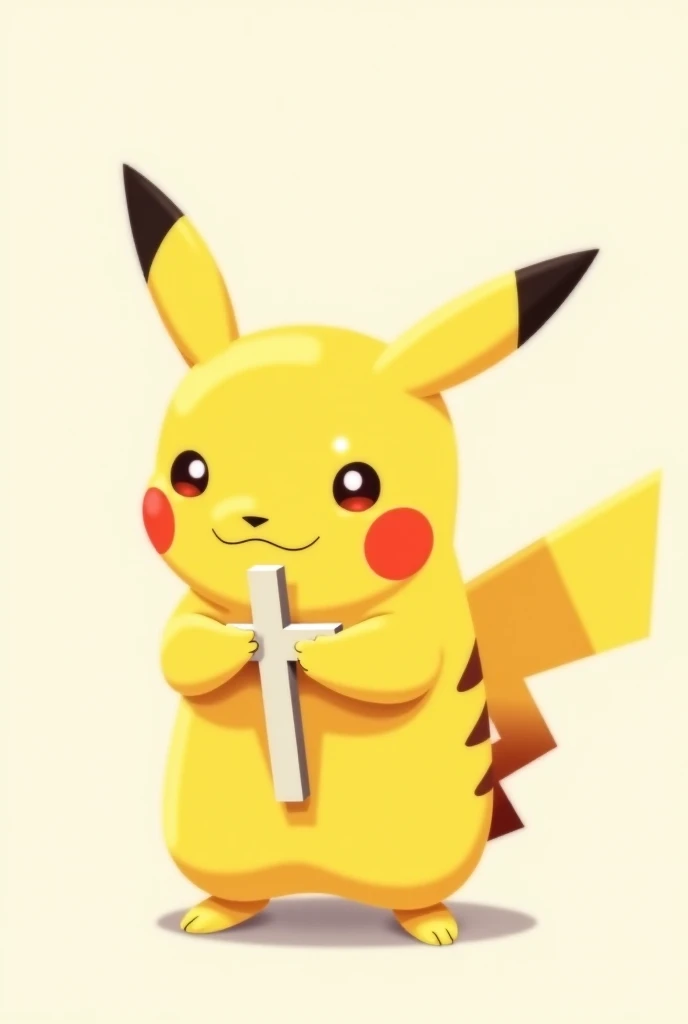 Pikachu with a cross 2d