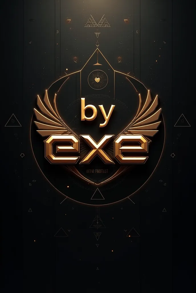  create logo that says "by exe" Egypt style modern futuristic elegant