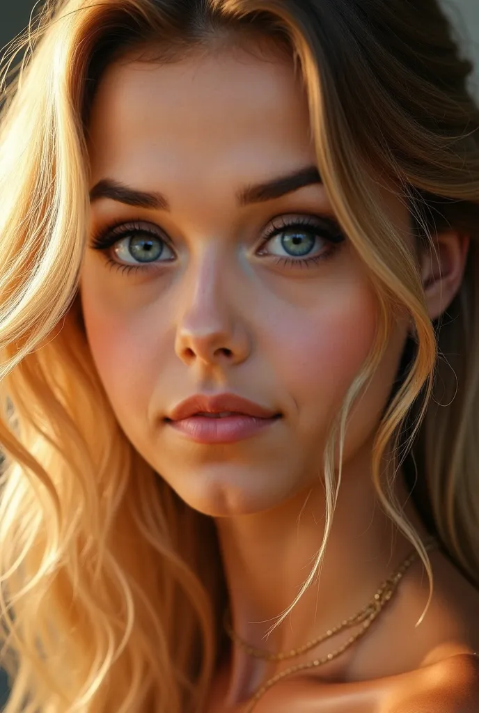 Mix this face with ana de armas, make her blonde