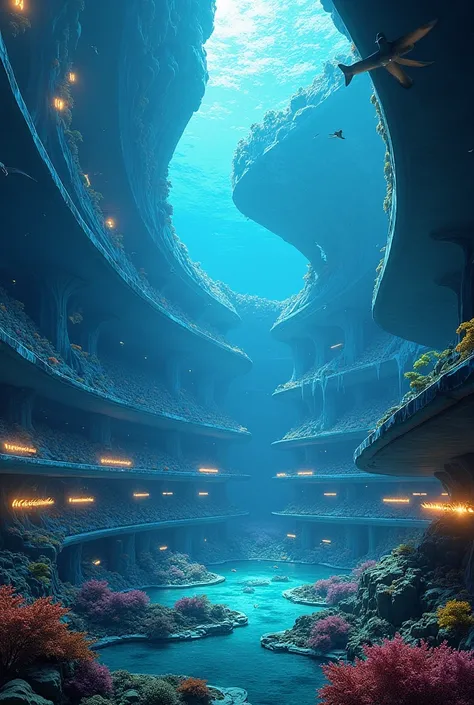 Exterior design of an underwater stadium