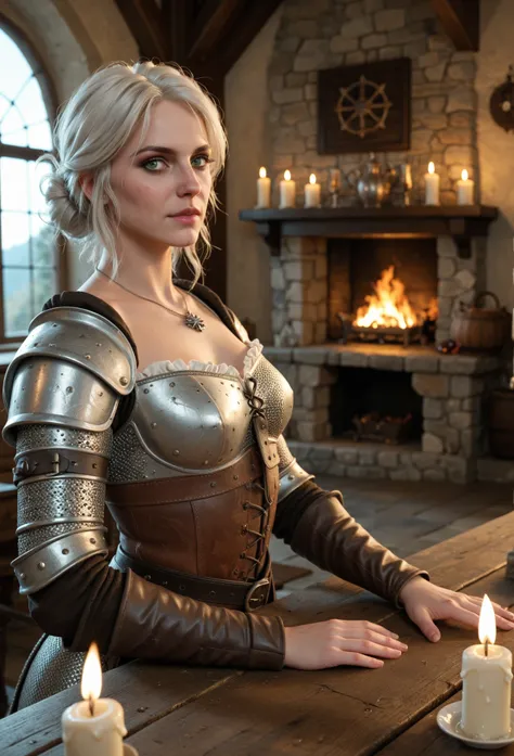 Ciri the Witcher, medieval inn room