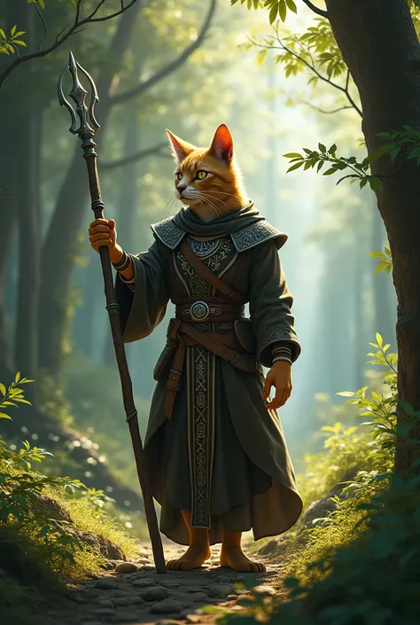 Khajiit Male, mage, in skyrim forest