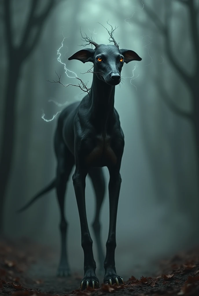 DARK SKINNY DEMON GREYHOUND