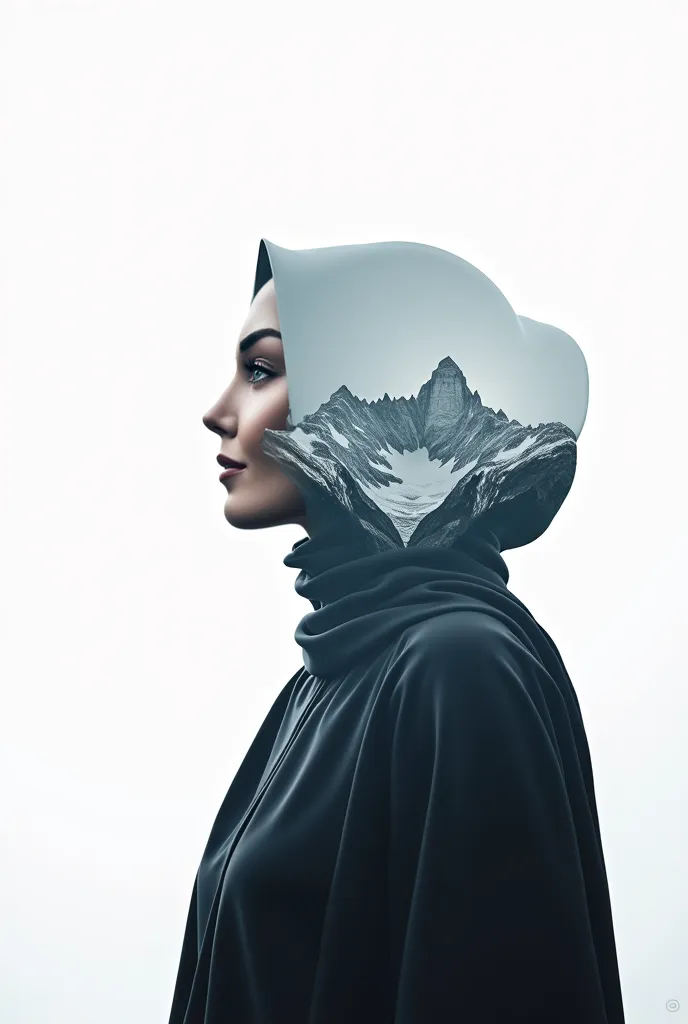 Prompts
Copy
high quality, 8K Ultra HD, A beautiful lady wearing hijab double exposure that combines an goddess silhouette with Alp mpuntains as the underlying backdrop, with its details incorporated into the goddess , crisp lines, The background is monoch...