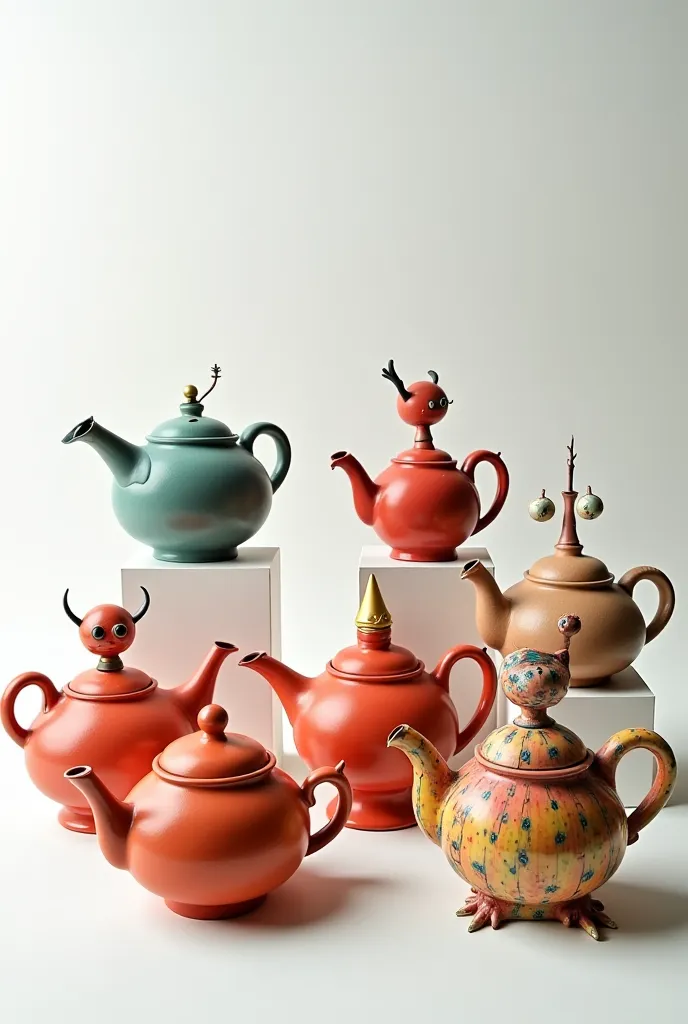 Teapots with different appearances than usual 