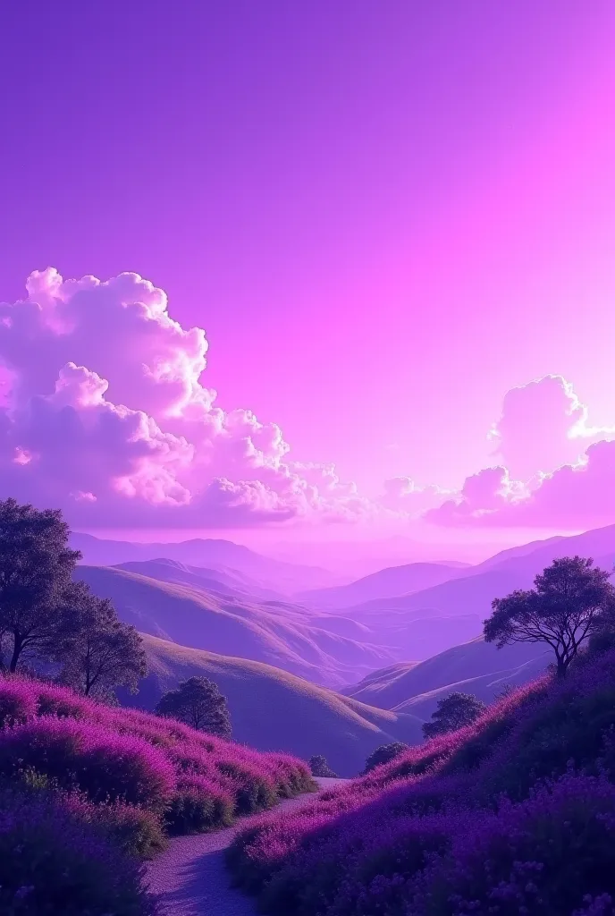 Use the color purple for the sky