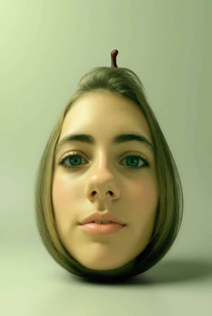 Make her an normal avocado with her face no body 