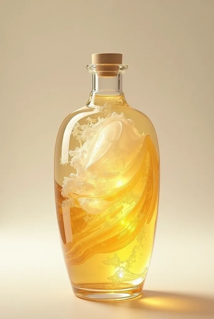 A REALISTIC BOTTLE OF CRYSTALLIZED WHITE HONEY 