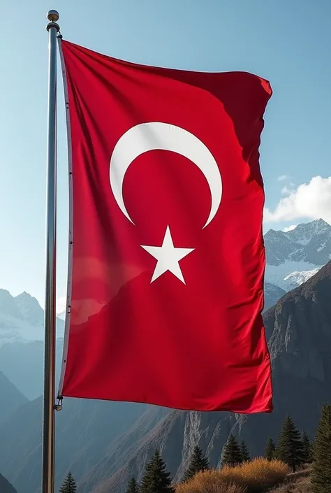 A huge Turkish flag