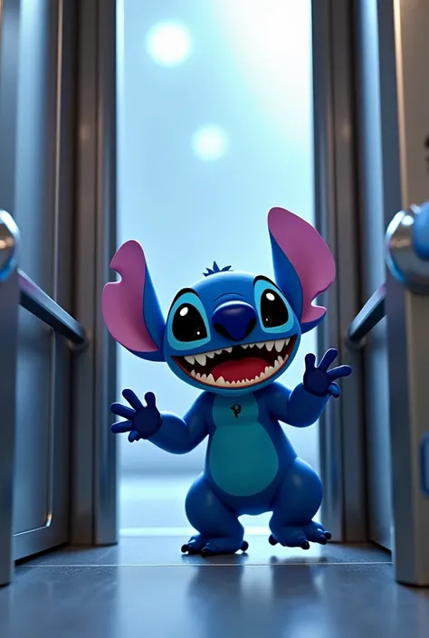 Stitch walking the lift