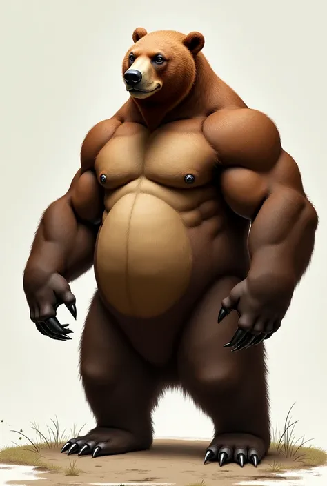 The brown muscular Barni naked
