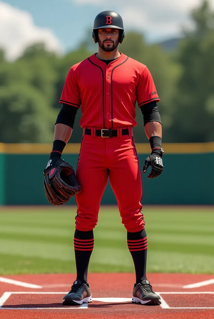 E Red with black for baseball