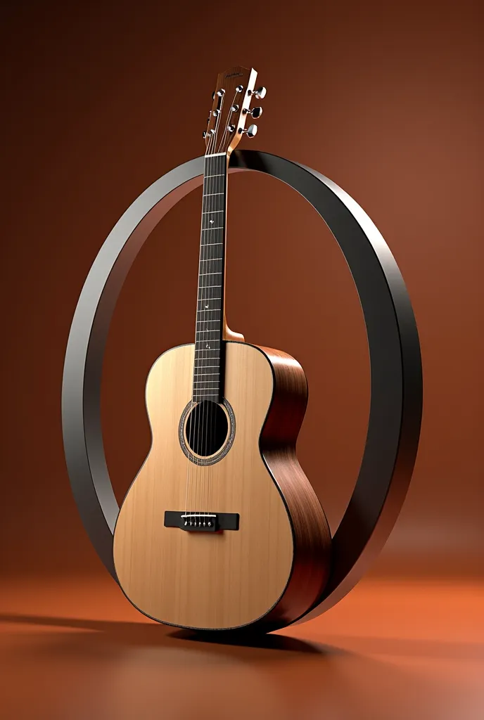 Profile frame in the shape of a sphere for acoustic guitar 
