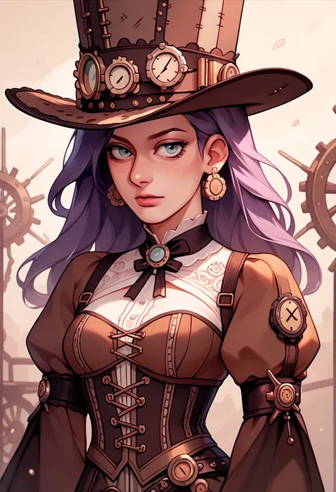 Hilsty, cute, steampunk, woman, corset