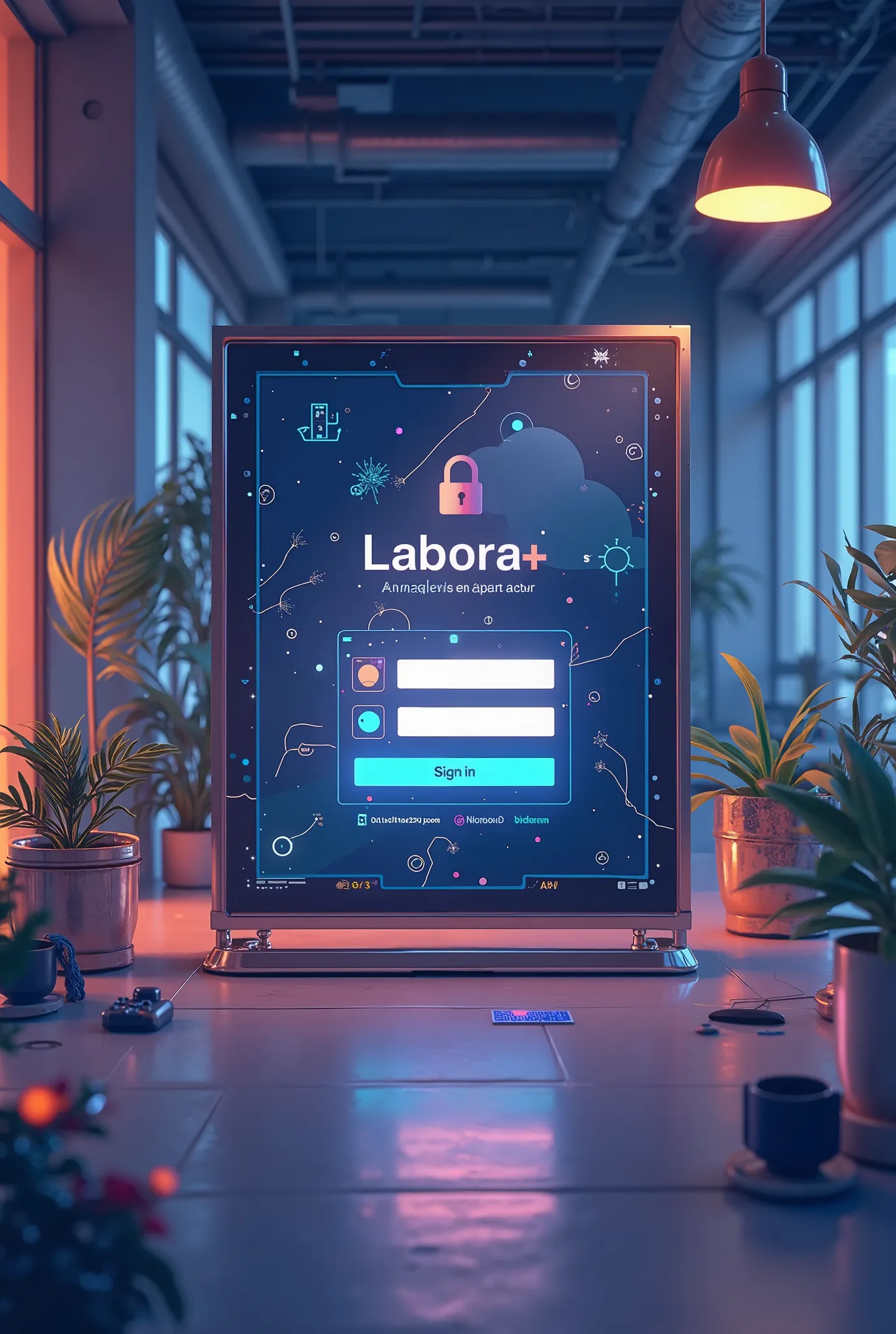 Sign in for a page called Labora+